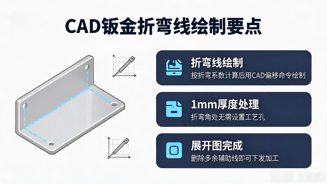 CAD钣金展开图_折弯线画法_cad钣金展开圆