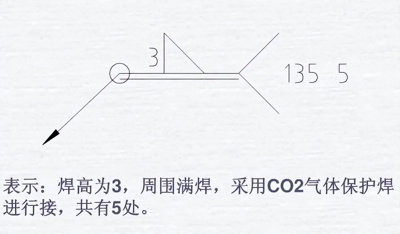 坡口符号标注实例_焊接符号标注方法_焊接宽度符号