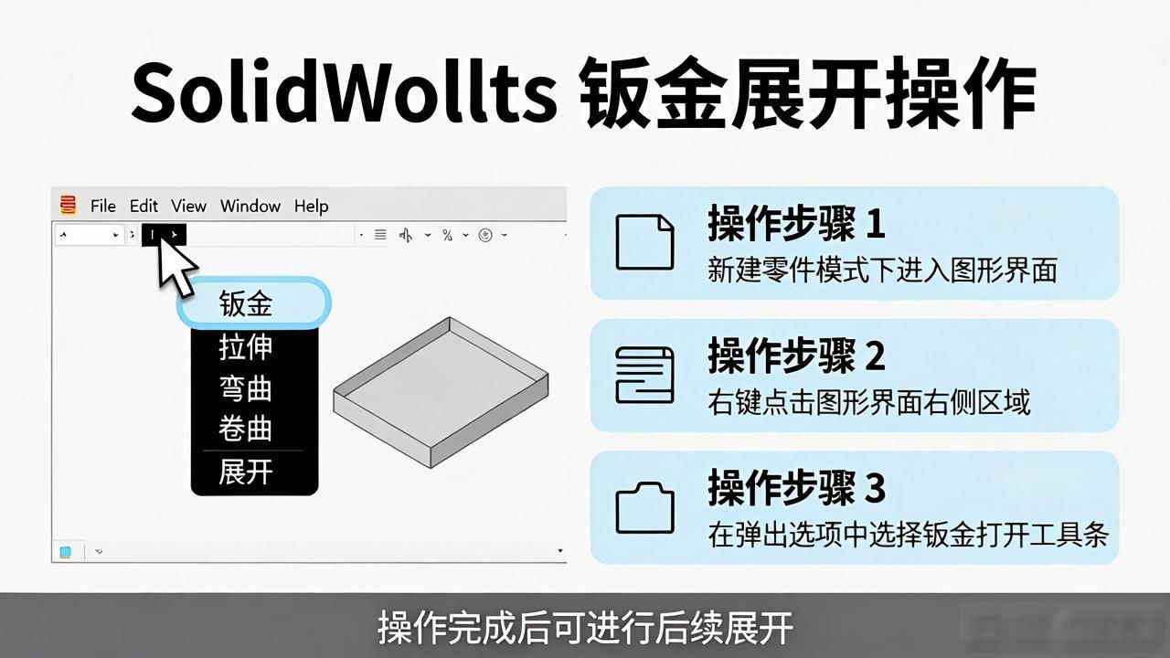 solidworks钣金展开操作方法-铆焊老刘铆工焊工笔记