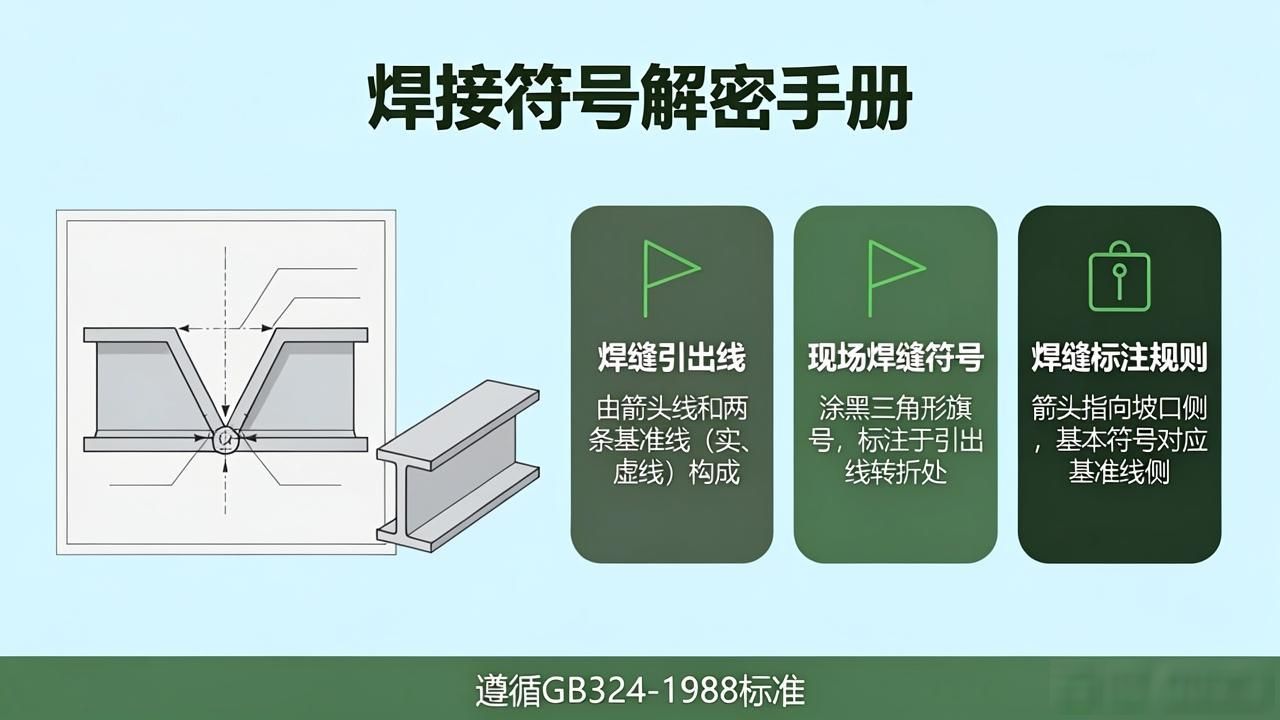 焊接符号题库_钢结构焊缝符号含义_焊接符号标注方法