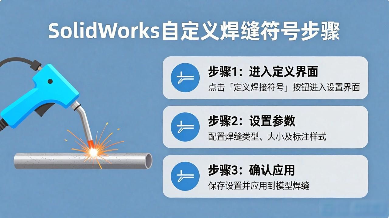 soliworks焊接符号_Solidworks自定义焊缝符号_Solidworks定义焊接符号步骤