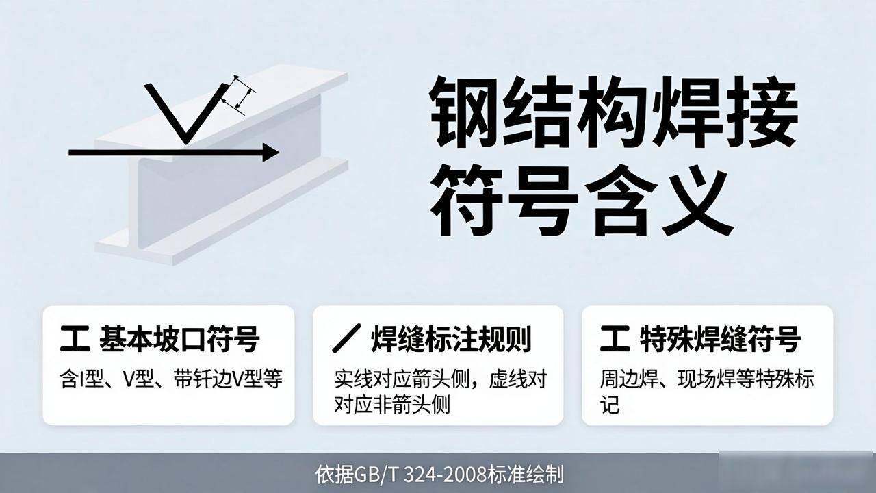 焊接符号题库_焊接符号标注方法_钢结构焊缝符号含义
