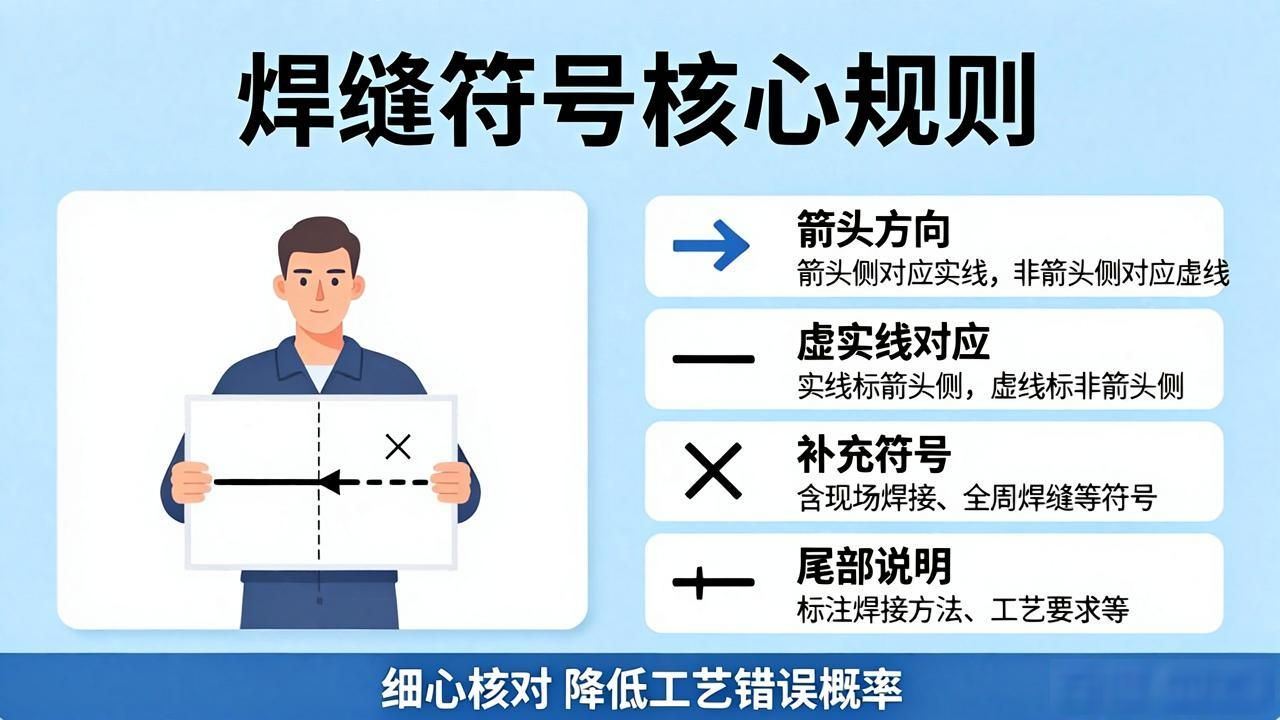 焊接符号 双面_图纸符号与施工对应_焊缝符号解读