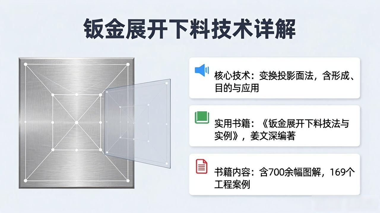 钣金展开下料书籍_钣金展开下料技法与实例_钣金工看图下料技巧