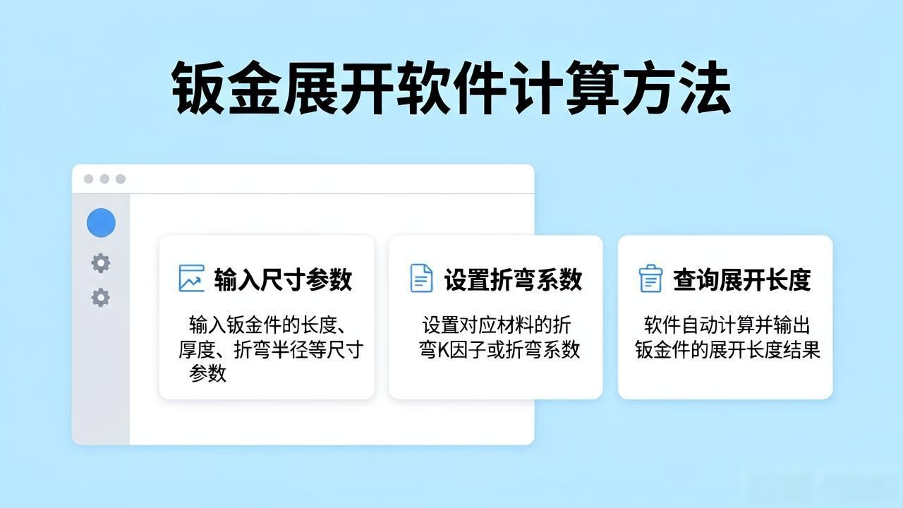 钣金切割钣金展开_钣金展开小软件教程_钣金展开软件计算尺寸