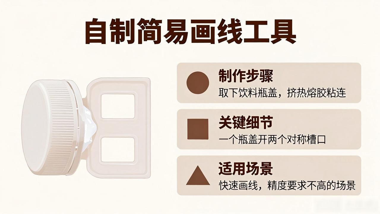 自制铆工平行划线工具_自制划线辅助工具_卷尺制作画线辅助神器