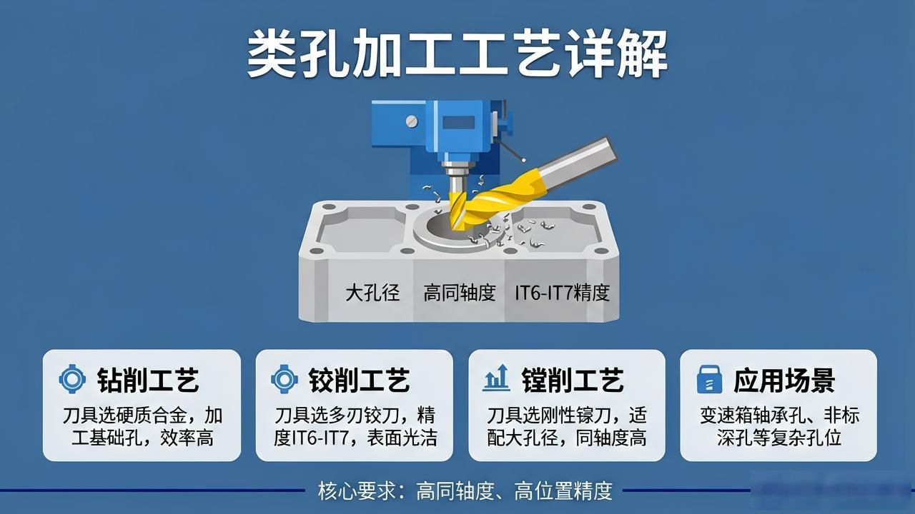 类孔加工工艺详解：钻削 / 铰削 / 镗削的刀具选型、工艺特点与应用-铆焊老刘铆工焊工笔记