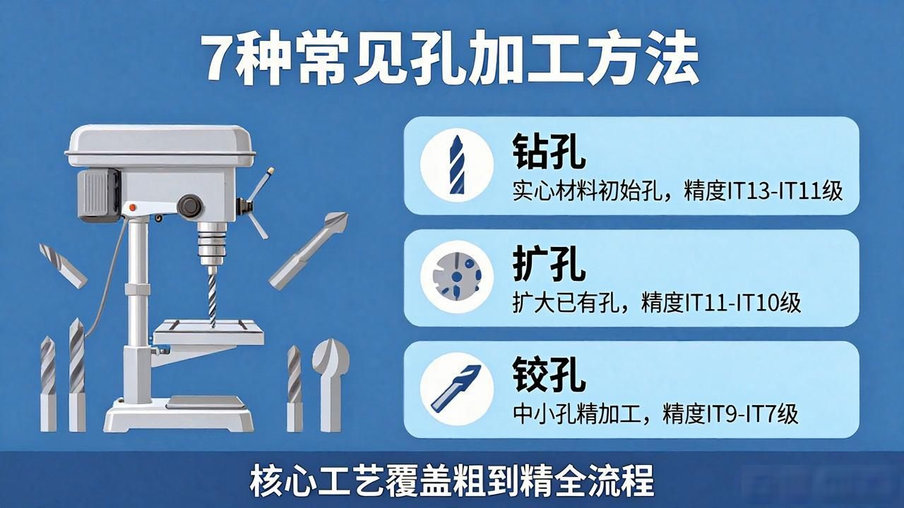 孔加工工艺_钻孔扩孔铰孔镗孔_镗削加工与钻孔区别