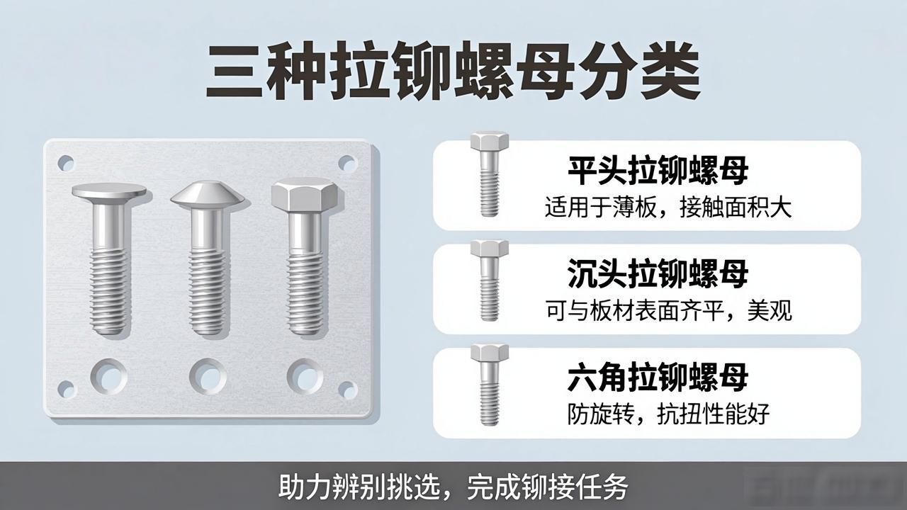 拉铆工具必备推荐_拉铆螺母枪 拉铆螺母种类 平头沉头六角拉铆螺母