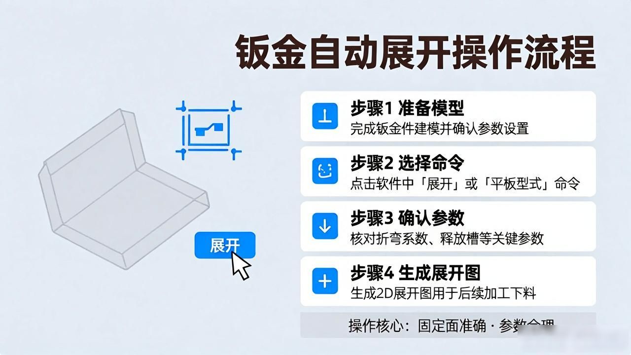 Creo钣金自动展开操作流程_creo怎样钣金展开_Creo钣金展开特征创建方法