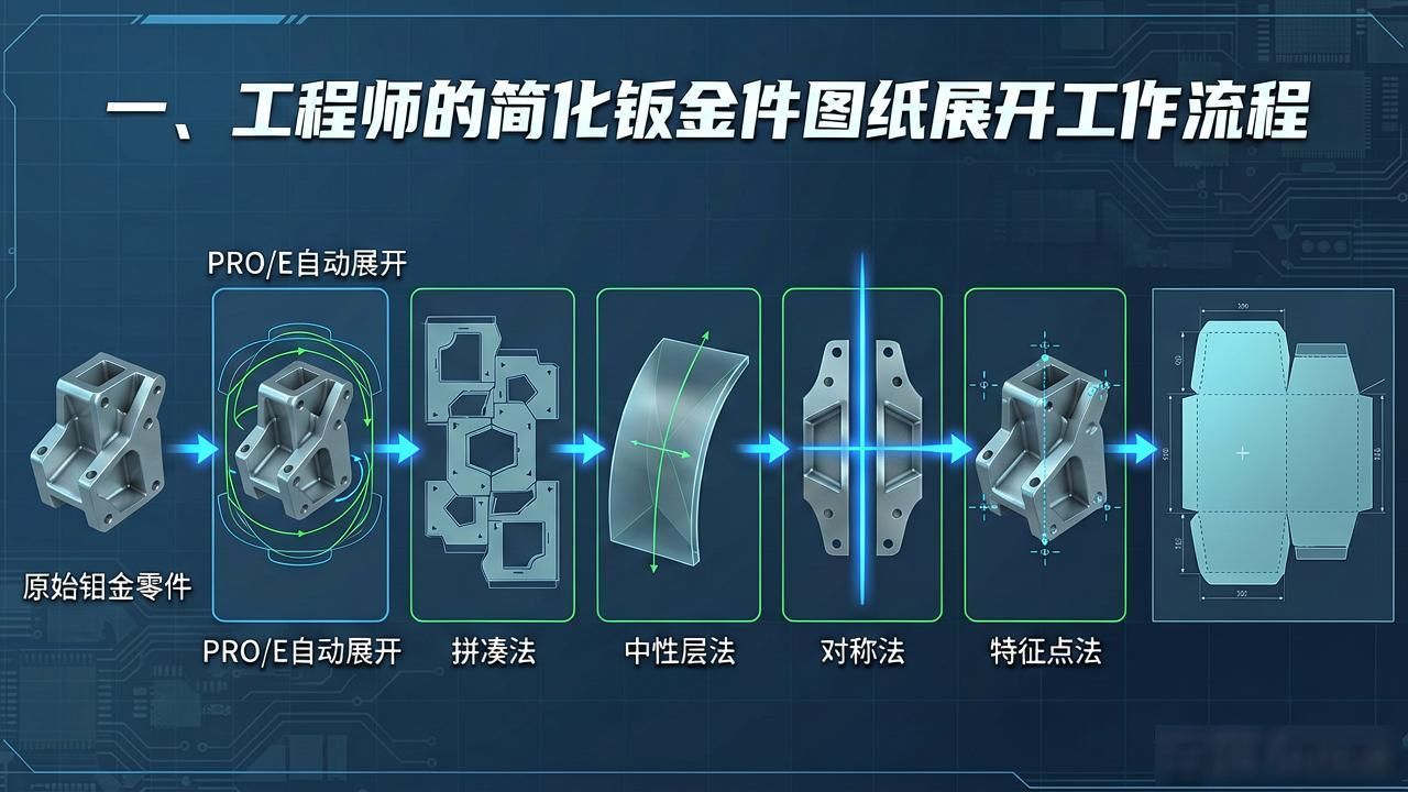 钣金圆弧面展开_钣金件图纸展开工作流程_展开图绘制步骤