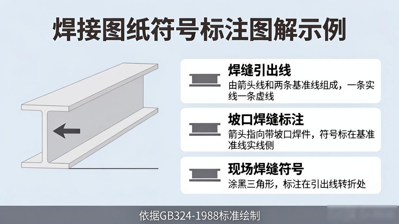 汽车所用焊接符号_焊接符号标注实例_钢结构焊接符号含义大全