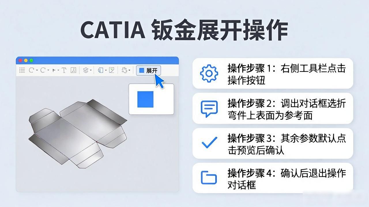 catia钣金展开折叠_CATIA钣金展开教程_CATIA已有图形如何进行钣金展开