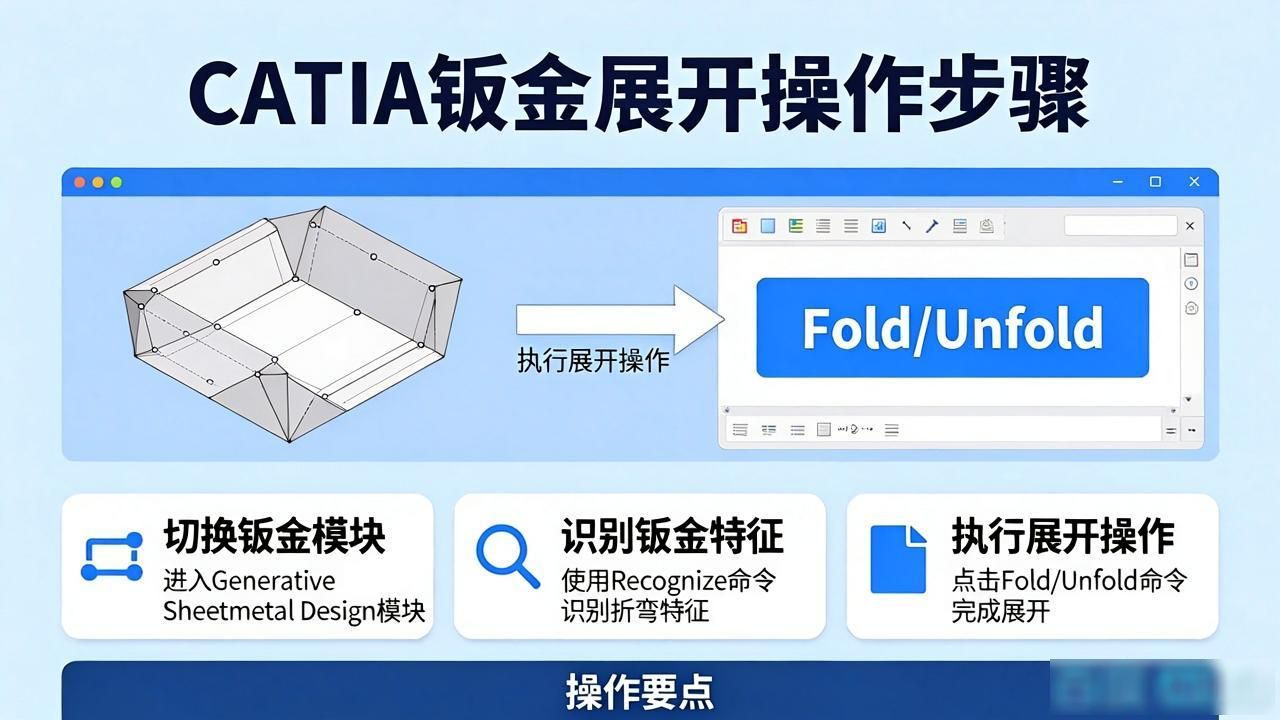 catia钣金展开折叠_CATIA钣金展开教程_CATIA已有图形如何进行钣金展开