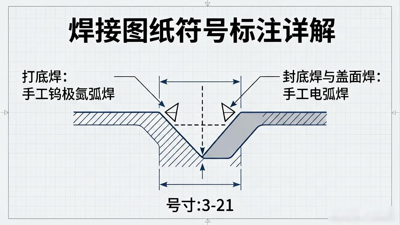 焊接符号图解示例_焊接双面焊接符号图解_焊接图纸符号标注详解