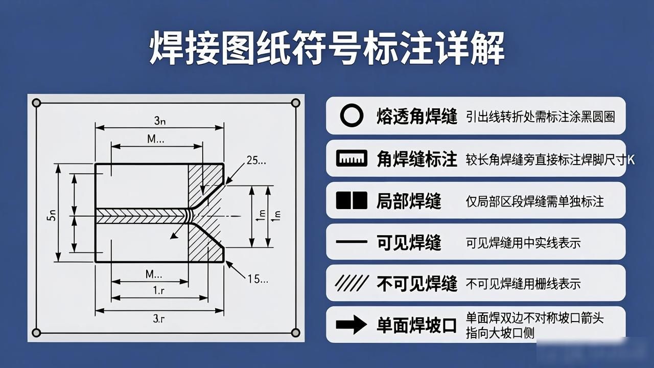 焊接图纸符号标注详解_焊接双面焊接符号图解_焊接符号图解示例