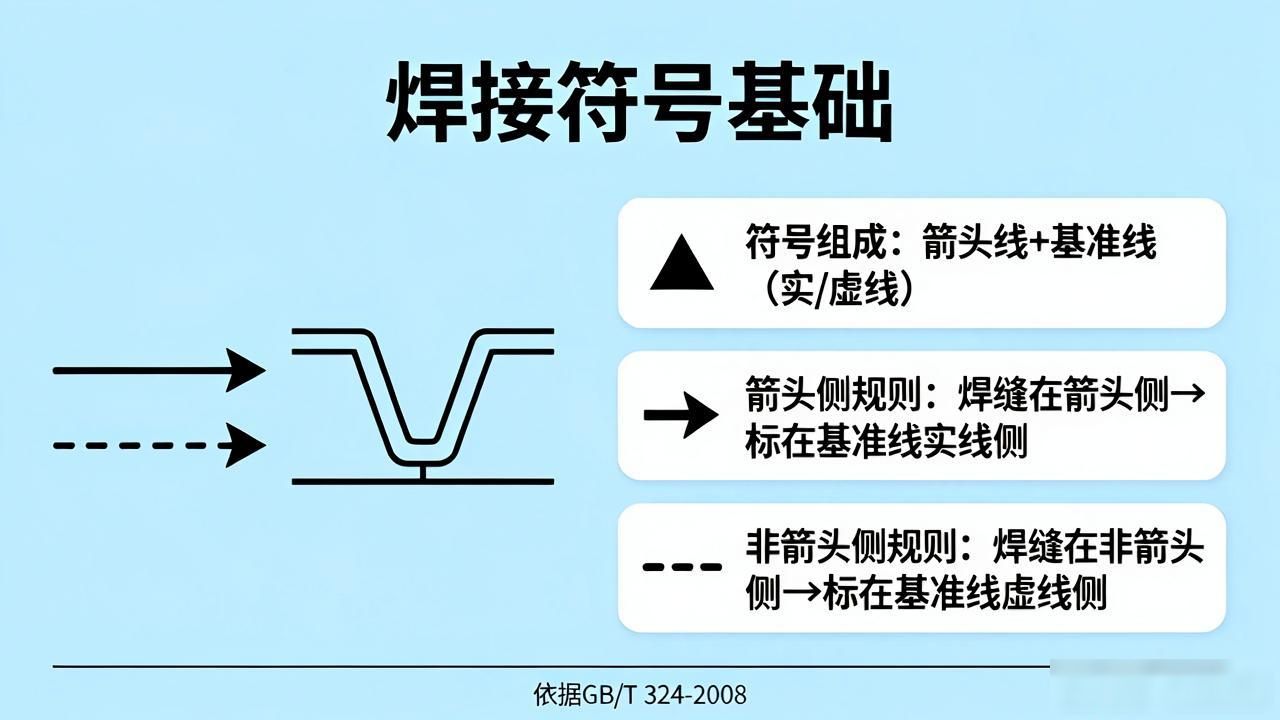 焊接符号带虚线_焊接符号参考线箭头弯曲处_焊接符号基础元素