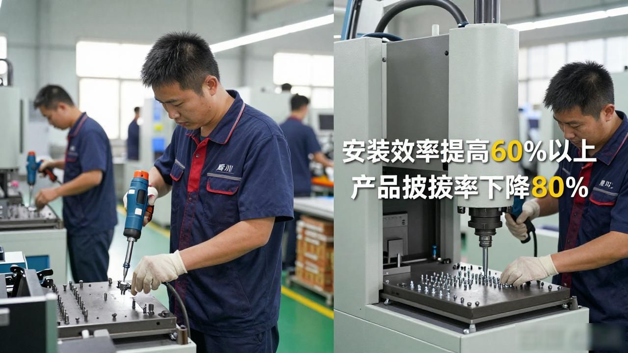 压铆螺栓安装方法_盾川多功能铆接应用厂家_自制压铆拉铆工具