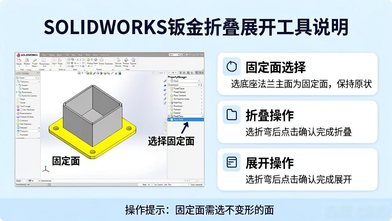 SOLIDWORKS钣金折叠工具_SOLIDWORKS钣金展开工具_扇形钣金展开工具