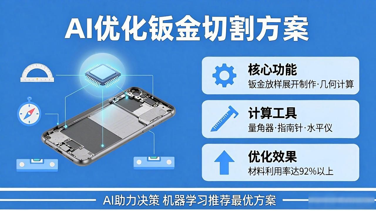 手机钣金展开工具_扇形钣金展开工具_智能参数化建模