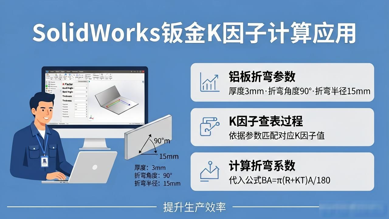 SolidWorks钣金展开折弯系数计算_K因子表应用_solidworks出钣金展开