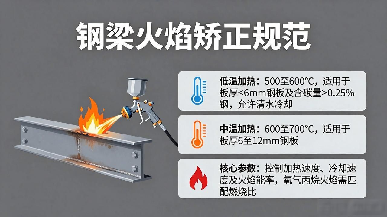 钢梁结构焊接变形后火焰矫正的规范-铆焊老刘铆工焊工笔记