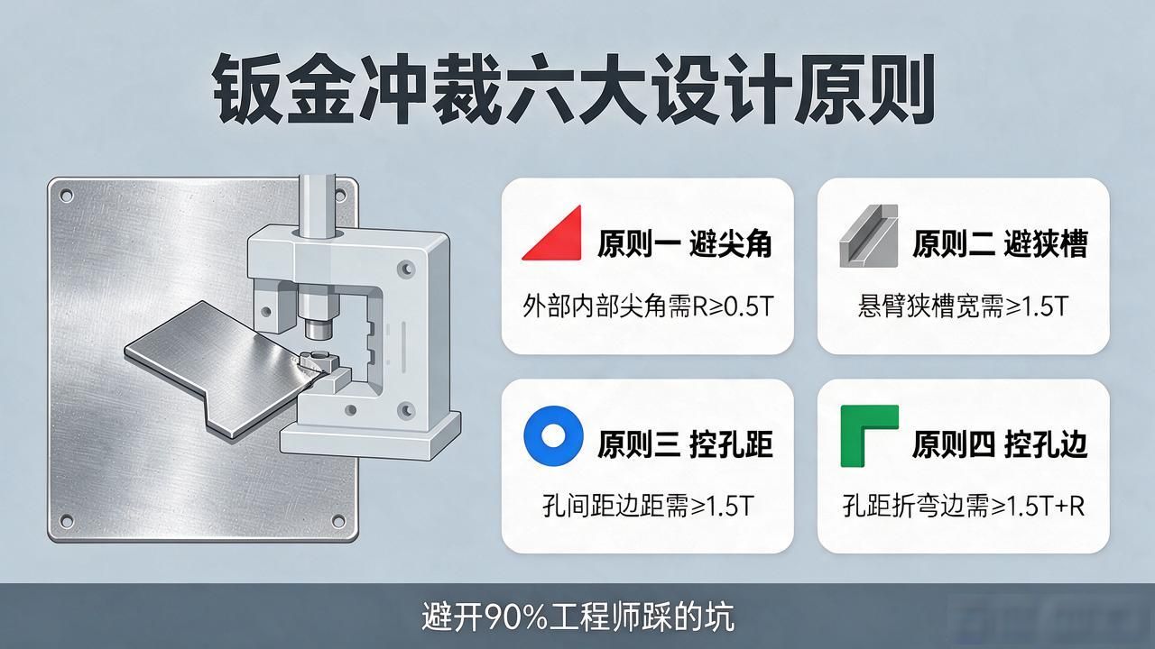 冲裁设计避坑指南_钣金展开激光切割_钣金件结构设计要点