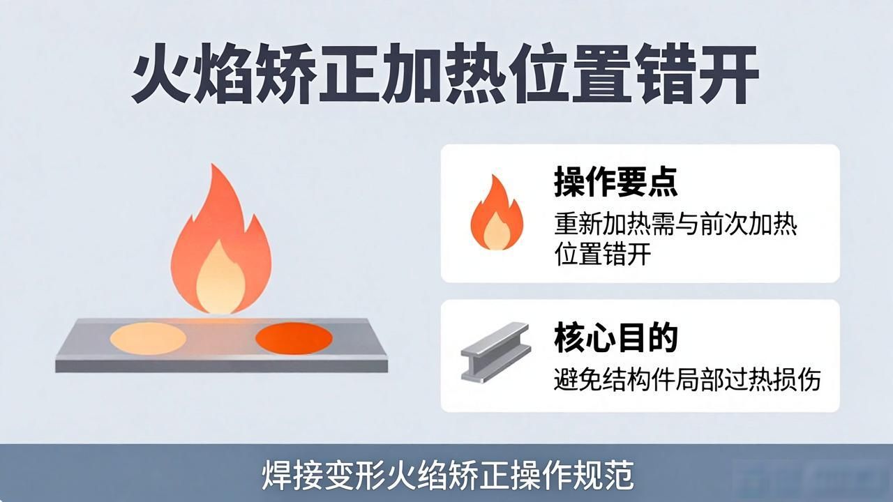 在火焰矫正结极件变形的过程中，当需要重新加热时，要和前次加热位置错开。（）-铆焊老刘铆工焊工笔记