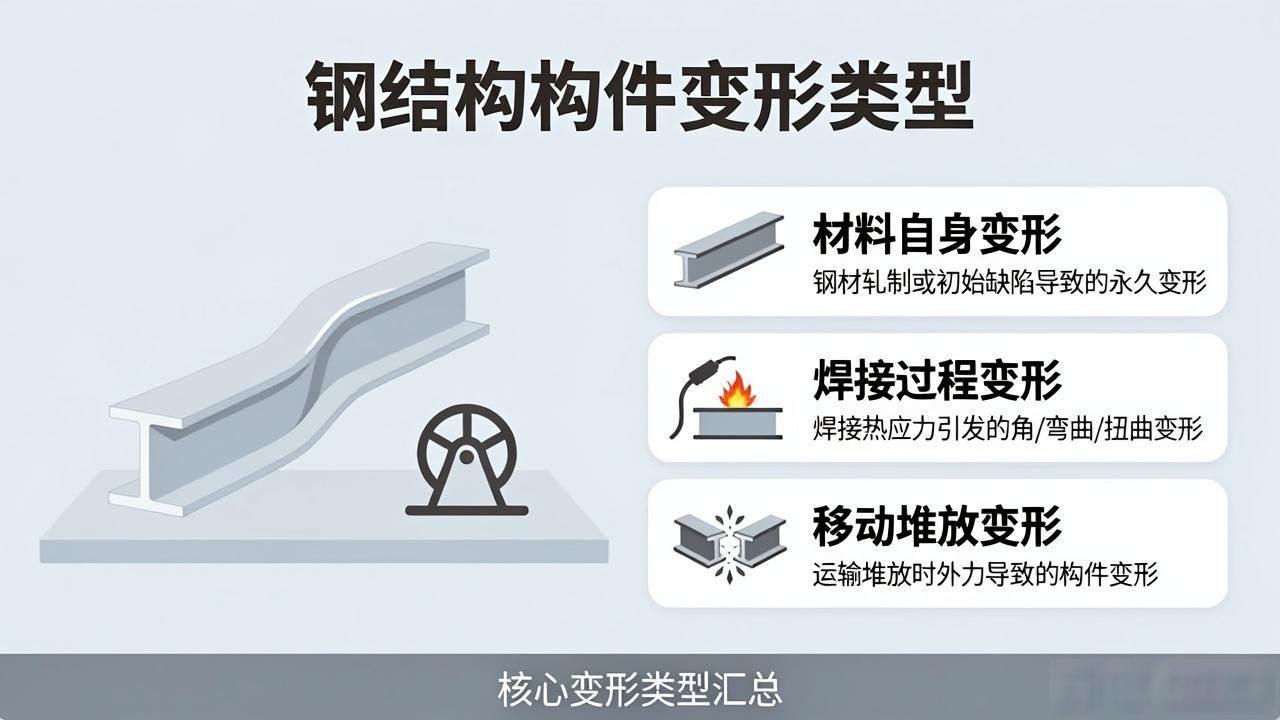 钢结构预制加工变形控制_钢梁铆焊后起拱度控制与矫正_钢结构构件变形矫正