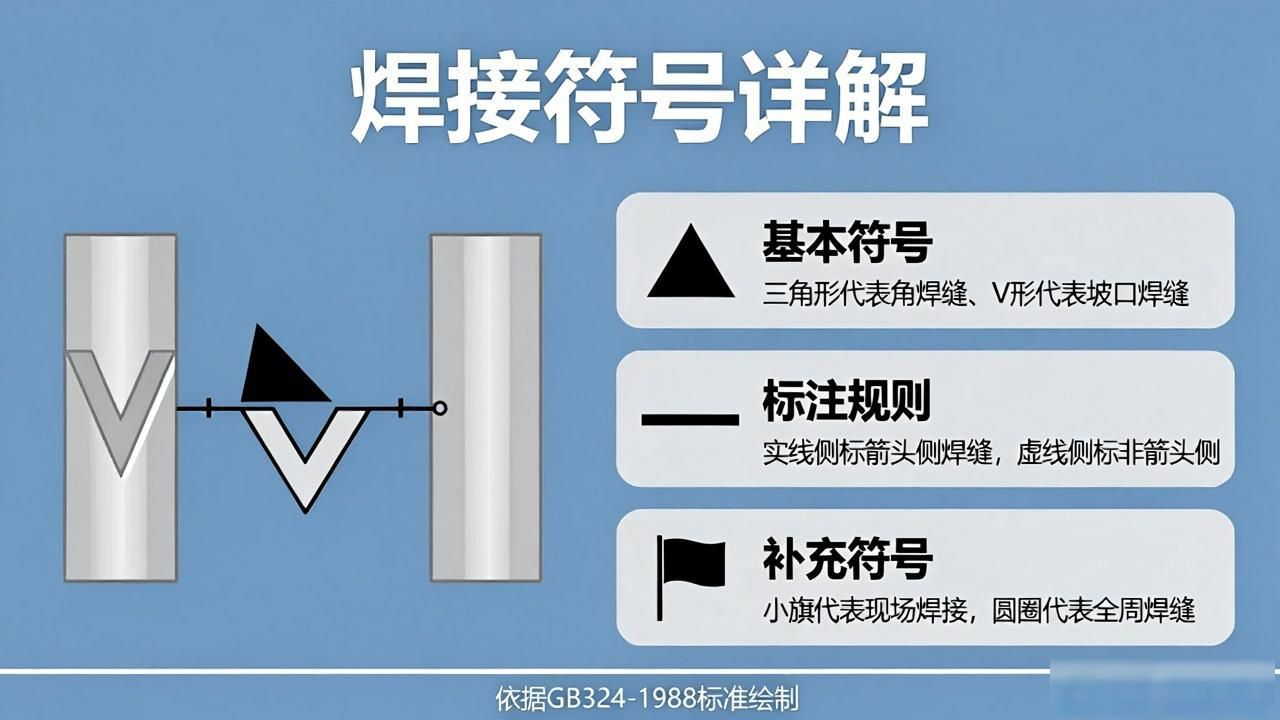 焊接符号大全详解_焊缝类型符号_焊接符号为三角形的接头