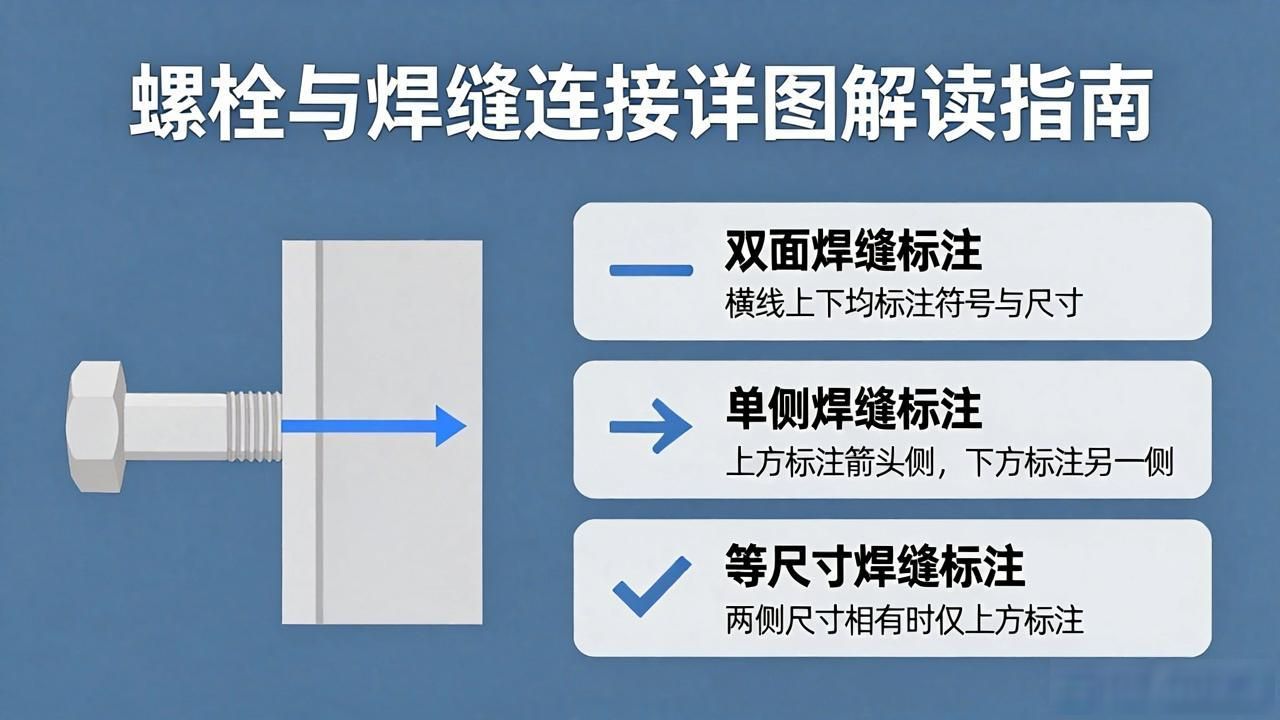 单面焊缝标注规范_焊接符号标注方法_焊接符号为三角形的接头