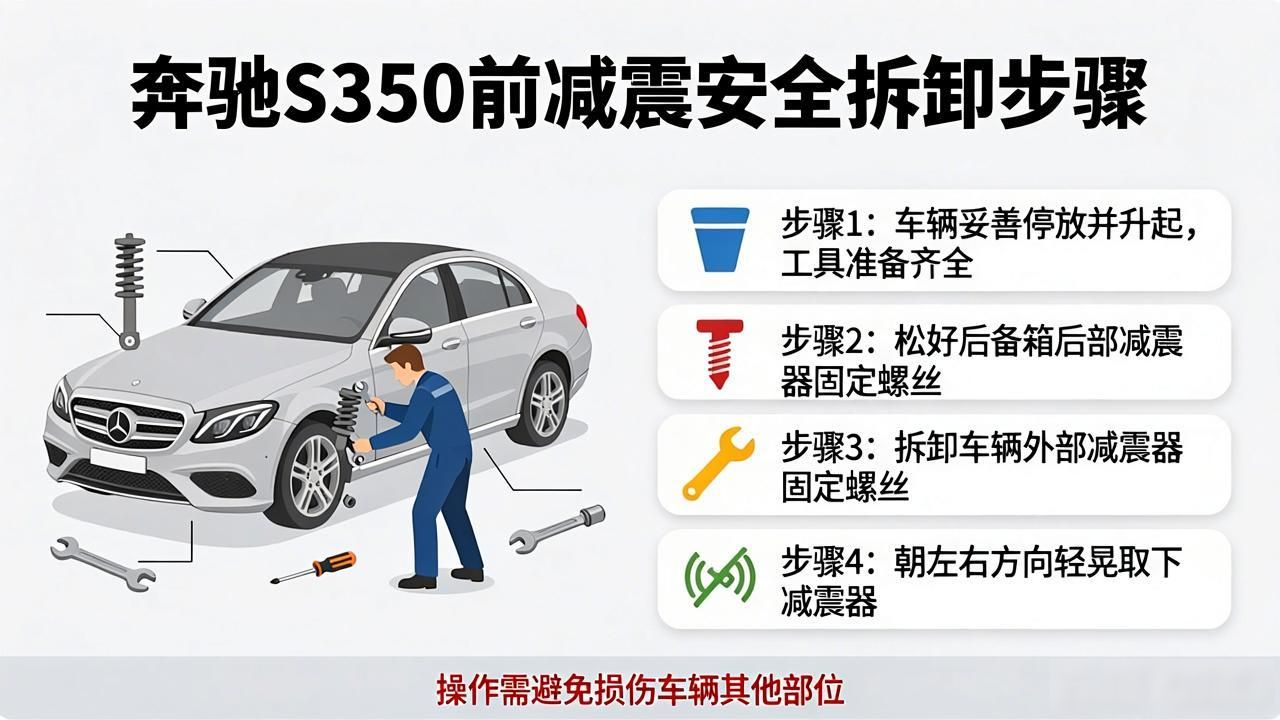 如何安全拆卸奔驰减震？-铆焊老刘铆工焊工笔记