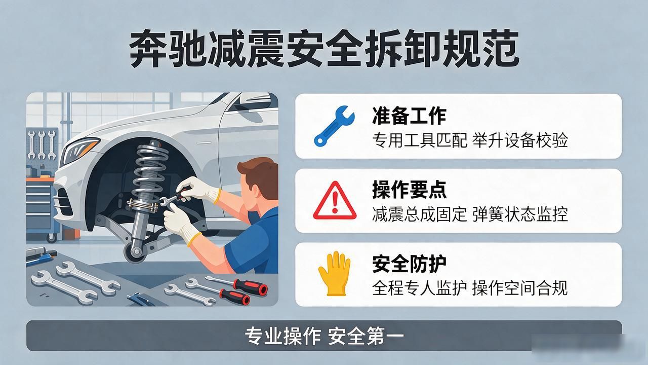 安全操作指南_奔驰减震框架拉铆工具_奔驰减震拆卸步骤