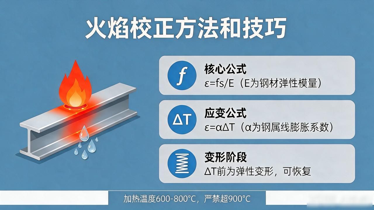 火焰矫正的过程图解_火焰矫正方法线状加热法_点状加热法三角形加热法